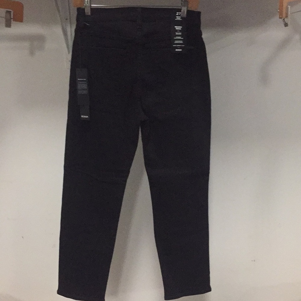 NWT HUDSON Zoeey High Rise Straight Ankle Jeans Black Stretch Denim $235 - Picture 9 of 10